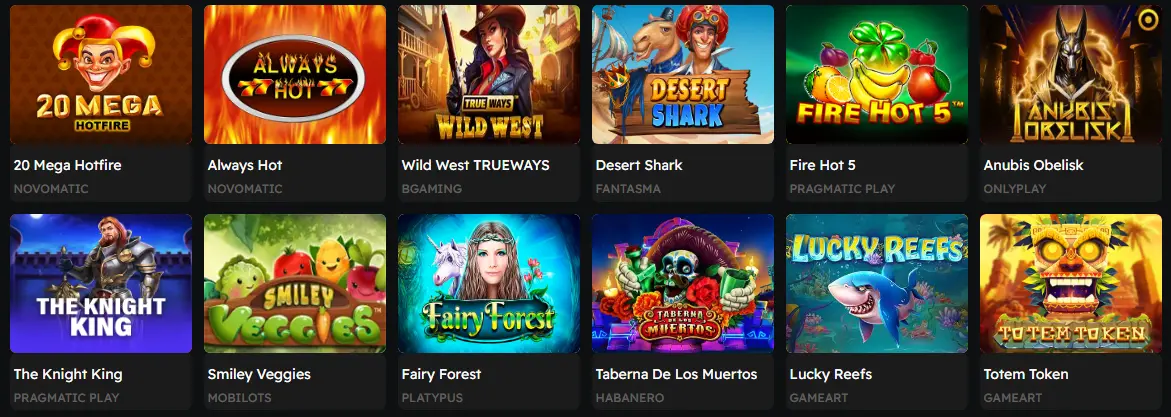 les plus populaires machines à sous sur Betzino