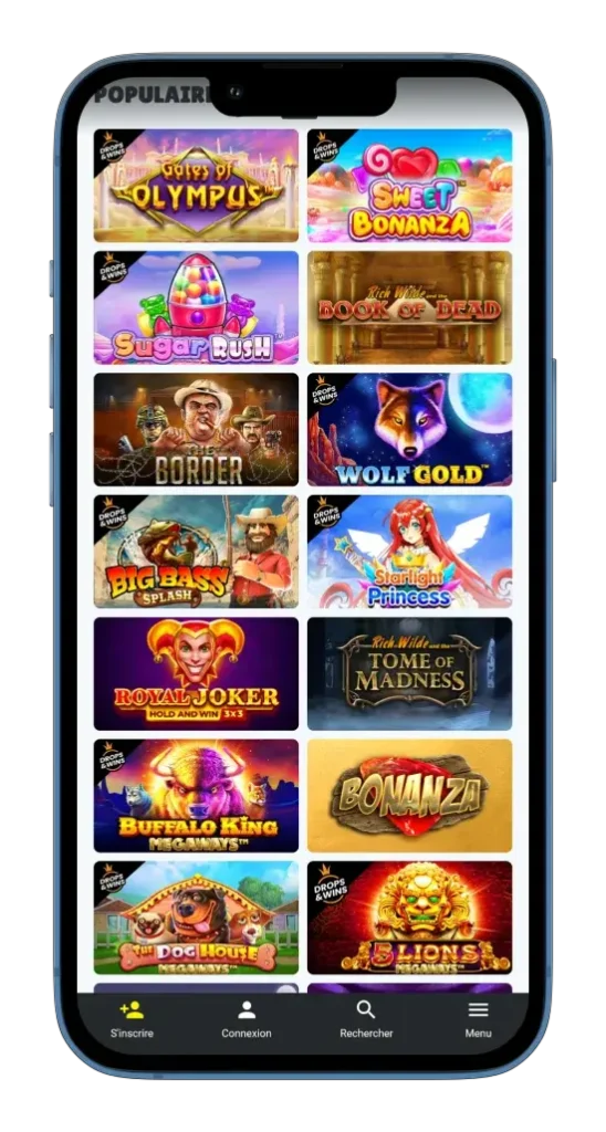 Inscription à l'application mobile Betzino